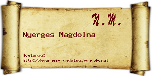 Nyerges Magdolna névjegykártya