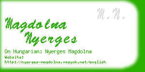 magdolna nyerges business card